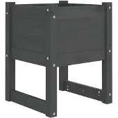 vidaXL Jardinière Gris 40x40x52,5 cm Bois massif de pin