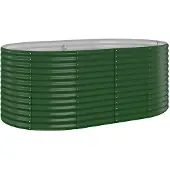 vidaXL Lit surélevé de jardin Acier galvanisé 175x100x68cm Vert