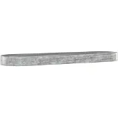 vidaXL Lit surélevé Acier revêtu par poudre 523x140x36 cm Argenté