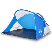 vidaXL Tente de plage 2 personnes bleu azur Pop-Up imperméable