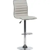 Beliani Ensemble de 2 tabourets de bar assise tapissée beige structure argentée hauteur comptoir pivotant hauteur réglable