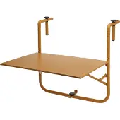 Pro Garden Table de balcon jaune moutarde mat
