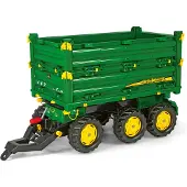 Rolly Toys Anhänger, Trailer John Deere Kipper, Dreiseitenkipper mit Kurbel