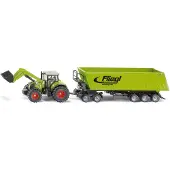 Siku Tracteur avec Chargeur Frontal, Dolly et Benne Basculante - - Echelle 1/50ème