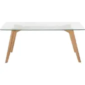 Beliani Table De Repas Hudson Transparent