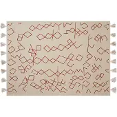Beliani Couverture Bhiwani Coton 130 X 180 Cm Beige
