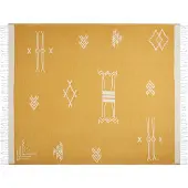 Beliani Couverture Jalkini 130 X 170 Cm Jaune