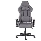 Beliani Warrior, Chaise gaming, Noir, Gris