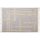 Beliani Couverture Hospet Coton 130 X 180 Cm Gris