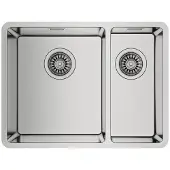Teka Belinea Rs15 2c 580 Silentsmart Evier rectangulaire double Argent Argent One Size