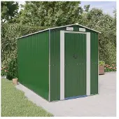 vidaXL Abri de jardin vert 192x357x223 cm Acier galvanisé