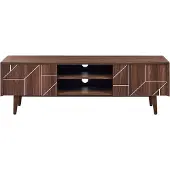 Beliani Meuble Tv Bois Foncé Franklin