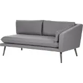 Beliani Canapé De Jardin Côté Gauche Polyester Gris Loretello