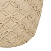 Beliani Table de rangement beige clair avec plateau rond en forme de tambour résistant aux UV, à la rouille et aux intempéries style boho moderne