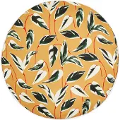 Beliani Lot de 2 coussins de jardin en polyester multicolore 40 cm feuille ronde avec motif design moderne
