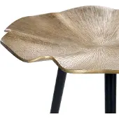 Beliani Table basse aluminium et fer noir doré plaque ronde brillante décoration intérieure rétro