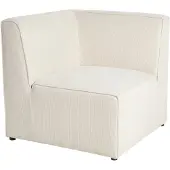 Beliani Module D'angle En Velours Côtelé Beige Pour Canapé Lemvig