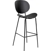 Beliani Ensemble de 2 chaises de bar Noir Shonto Lumarko !