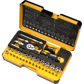 Felo Jeu d'outils R-GO XL 1/4' avec cliquet ERGONIC, embouts, douilles, et accessoires 36 pces