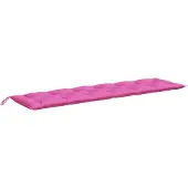 vidaXL Coussin de banc de jardin rose 200x50x7 cm tissu