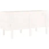 vidaXL Lit surélevé blanc 121x50x57 cm pin massif