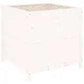vidaXL Jardinière blanc 82,5x82,5x78 cm bois massif de pin