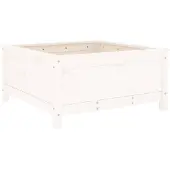 vidaXL Jardinière blanc 82,5x82,5x39 cm bois massif de pin