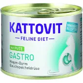 Kattovit Feline Diet Gastro - Dinde pour compenser une digestion insuffisante - 185 g