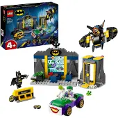 LEGO DC Batman Batman's Cave avec Batman, Batgirl et Joker, jouets pour garçons et filles 4+, véhicules et super-héros, jouet pour enfant avec 3 minifigures, cadeau pour enfant de 4 ans, 76272