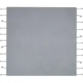 Beliani Couverture NAZILLI Coton 125 x 150 cm Gris clair