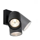 QAZQA Applique d'extérieur noire AR70 orientable IP44 - Solo