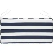 Beliani Coussin de banc de jardin 112 X 54 cm bleu et blanc Vivara