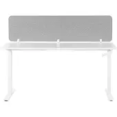 Beliani Séparateur De Bureau 180 X 40 Cm Gris Clair Wally
