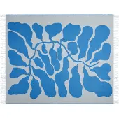 Beliani Couverture Kihun Tissu 130 X 170 Cm Bleu