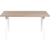 Beliani Table De Repas Lenister Blanc