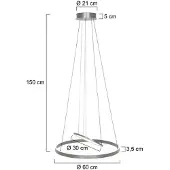 Steinhauer Suspension design Ringlux avec LED directionnelle
