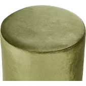 Beliani Pouf En Velours 47 Cm Vert Olive Lovett