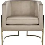 Beliani Fauteuil Sirkka Velours Taupe