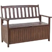 Beliani Banc Bois 120 Cm Bois Foncé Sovana