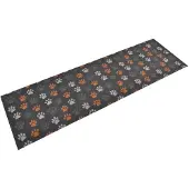 vidaXL Tapis de cuisine lavable impression de pattes 60x180 cm velours