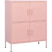 vidaXL Armoire de rangement Rose 80x35x101,5 cm Acier