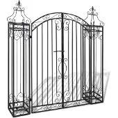vidaXL Portillon ornemental de jardin Fer forgé 122 x 20,5 x 134 cm