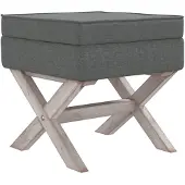 vidaXL Tabouret de rangement Gris foncé 45x45x49 cm Tissu