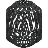 vidaXL Abat-jour noir Ø23x28 cm fer et papier