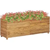 vidaXL Lit surélevé 150x40x55 cm teck vieux bois et acier