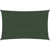 vidaXL Voile d'ombrage 160 g/m² Vert foncé 3x6 m PEHD