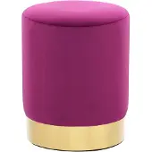vidaXL Tabouret Violet et doré Velours 28 x 36 cm