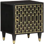 vidaXL Table de chevet 40x33x46 cm Bois de manguier solide