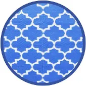vidaXL Tapis d'extérieur ARAKIL Bleu Ø160 cm PP