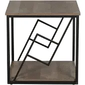 Beliani Table D'appoint Forres Bois Foncé